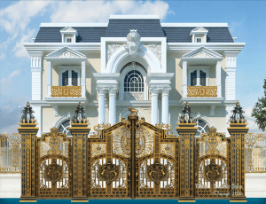 Cổng nhôm đúc mẫu C-034