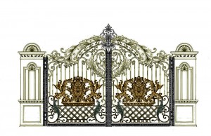 Cổng nhôm đúc mẫu C-061